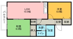 フラット高良台の物件間取画像